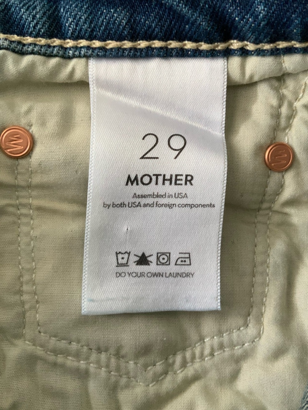 NWT MOTHER SUPERIOR Jeans Lil’ Mother Lil’ Reifler After Midnight Blue Size 29 - Picture 11 of 16